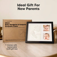 KeaBabies Baby Handprint, Footprint Keepsake Solo Frame