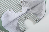 Green Gingham Dinosaur Smocked JonJon