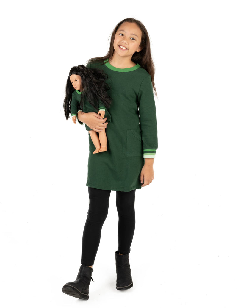 Kids Girl & Doll Sweatshirt Tunic Dress