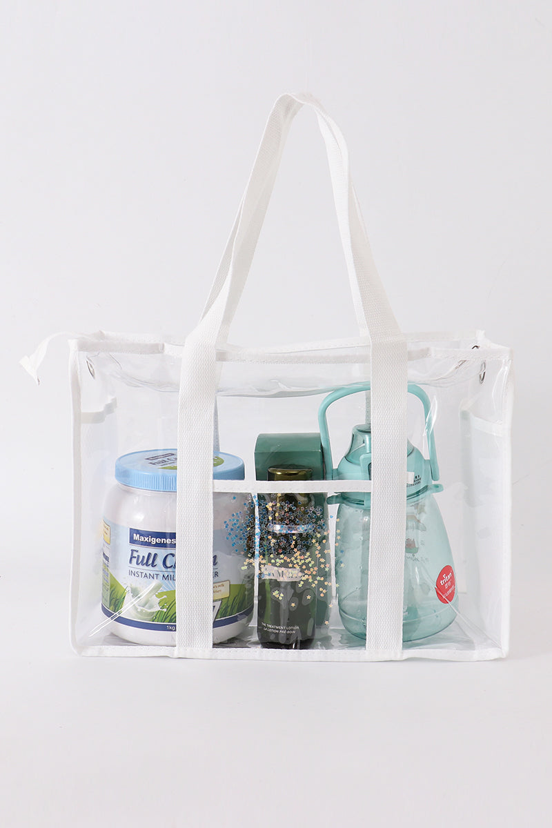 
                  
                    White clear waterproof beach travel bag
                  
                