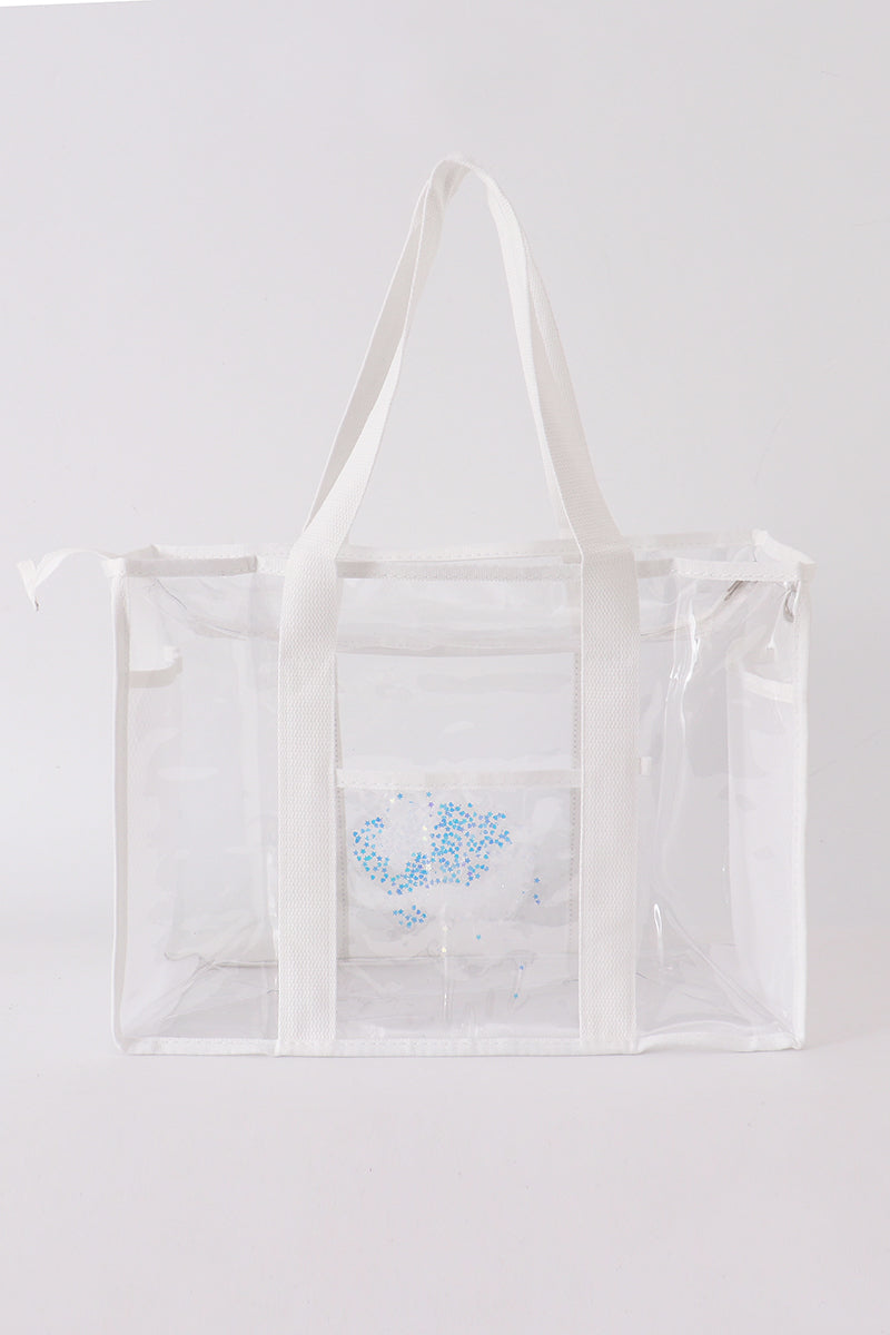 
                  
                    White clear waterproof beach travel bag
                  
                