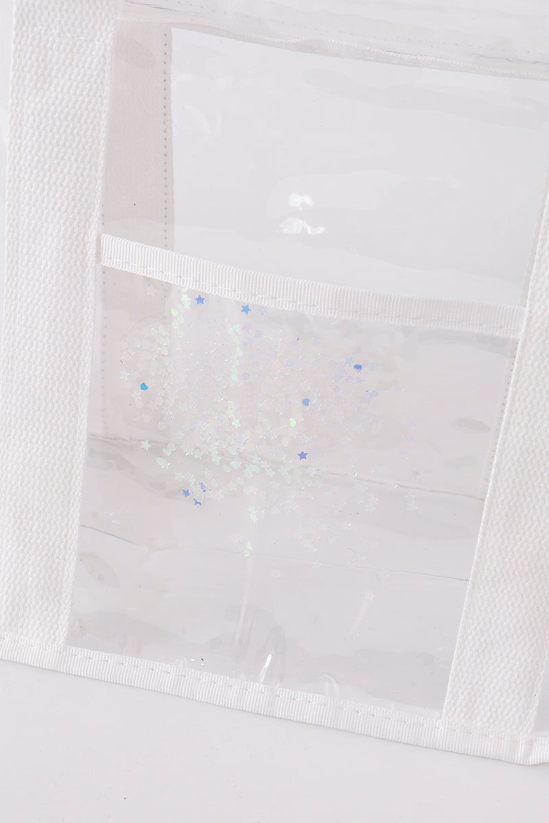 
                  
                    White clear waterproof beach travel bag
                  
                