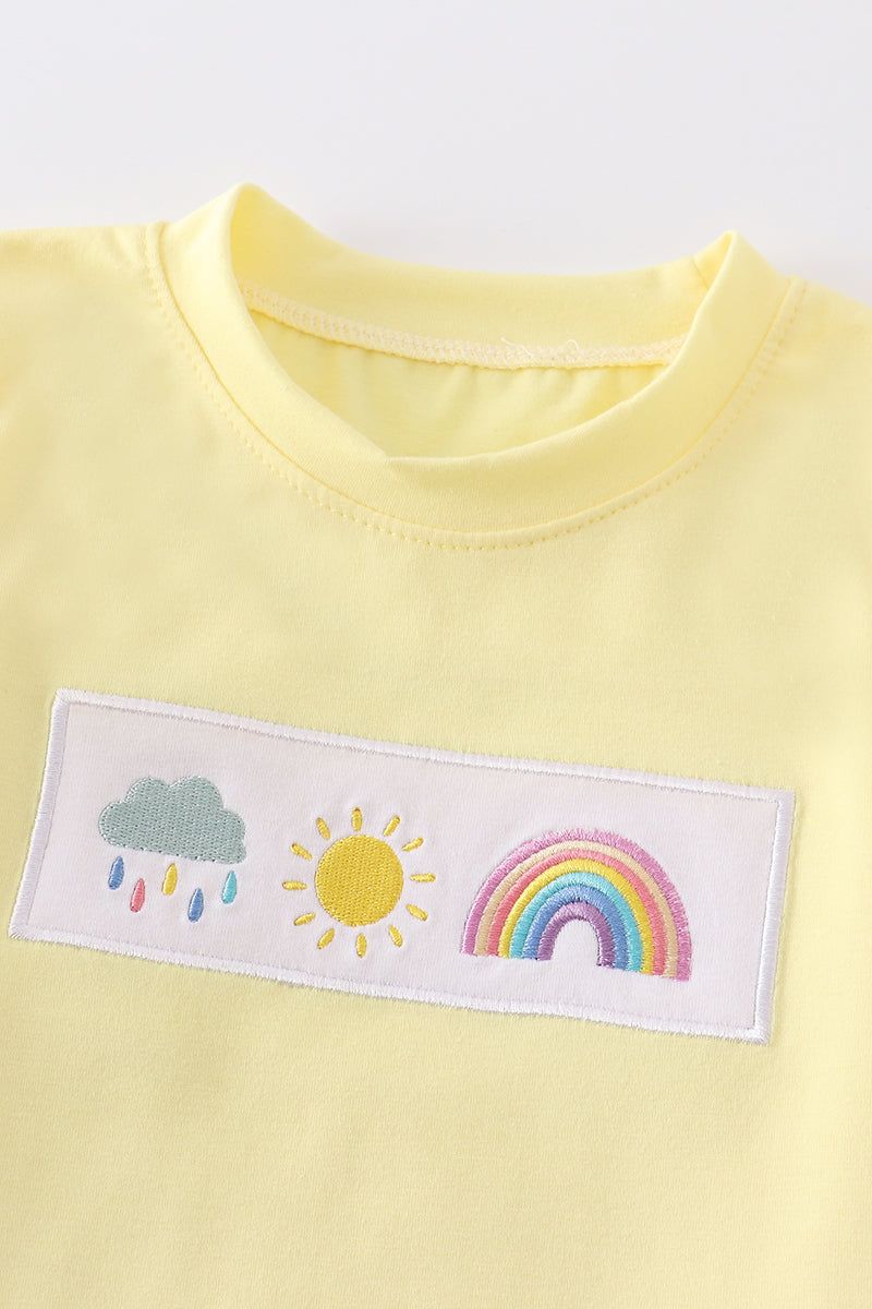
                  
                    Rainbow sun embroidery boy top
                  
                