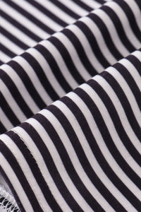 Navy stripe football embroidery button down shirt