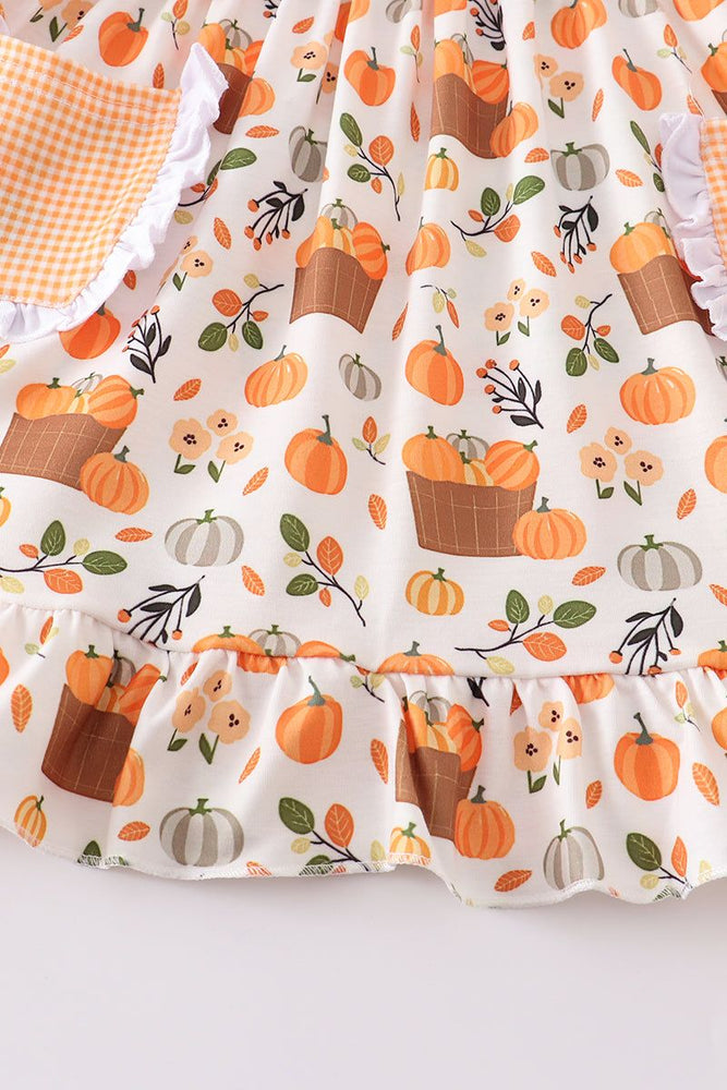 
                  
                    Orange pumpkin print dress
                  
                