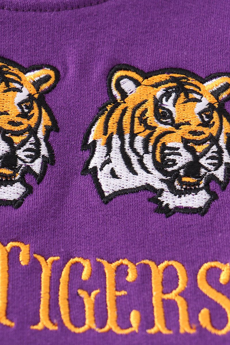 
                  
                    Purple tiger embroidery terry dress
                  
                
