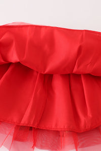 Red gingerbread sequin tutu skirt