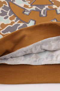 Halloween camouflage applique boy top