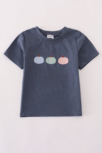 Blue embroidery top