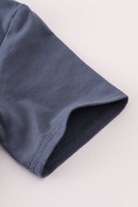 Blue embroidery top