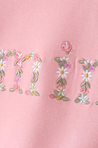 Pink mini embroidery mom&me sweatshirt