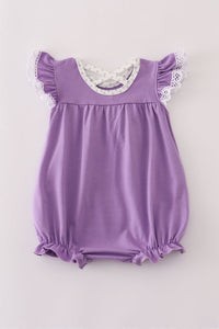 Purple spider embroidery ruffle bubble