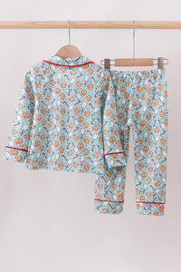 Santa claus cookie print pajams set