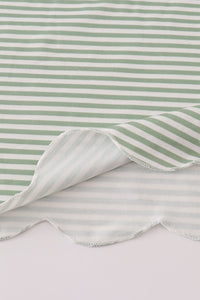 Green turkey french knot stripe pants set
