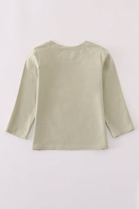 Cream excavator applique top