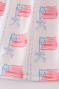 Bow embroidery smocked bloomer set