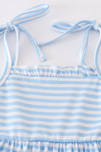 Blue&red character applique bloomer set