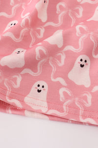 Halloween ghost embroidery ruffle dress