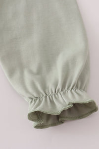 Sage pumpkin turkey applique skorts set