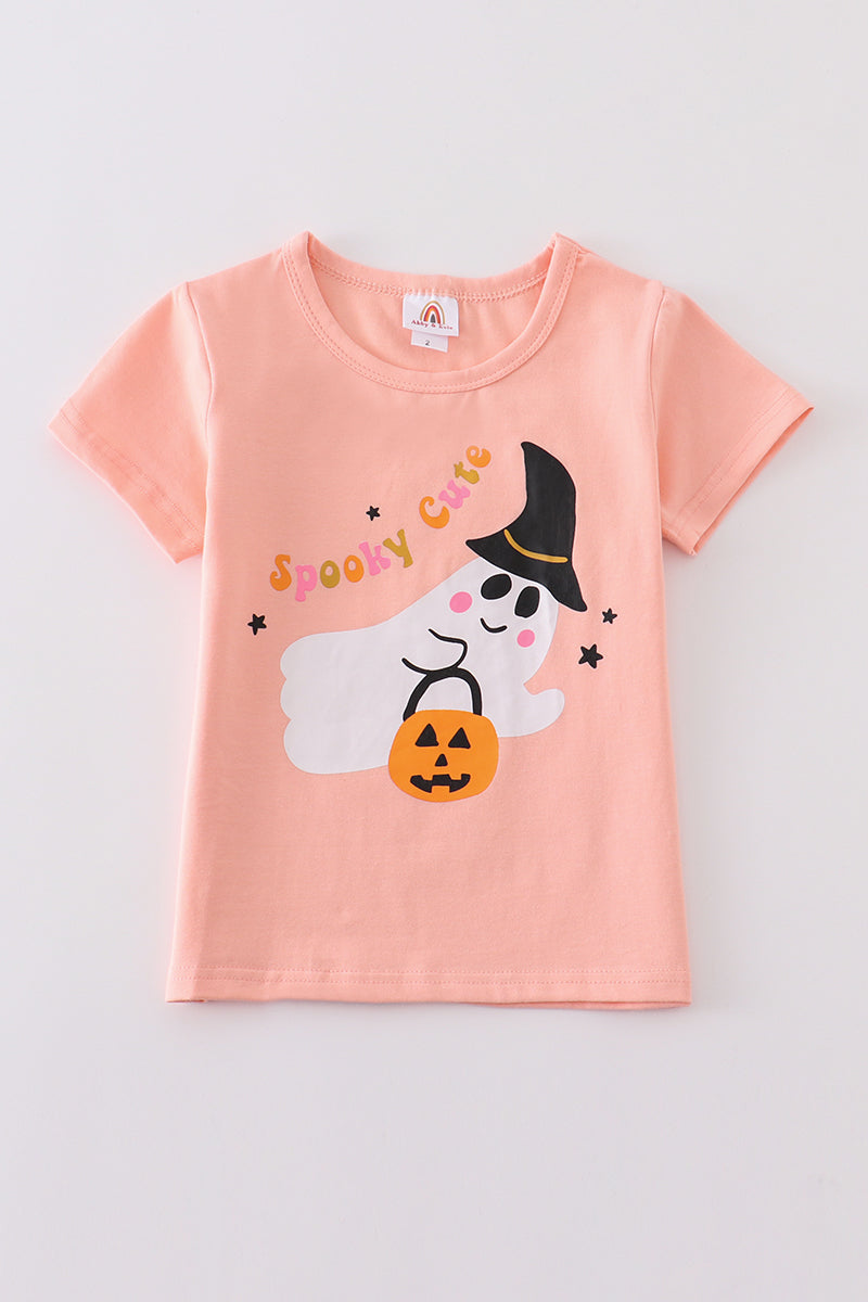 Pink halloween spooky cute girl top