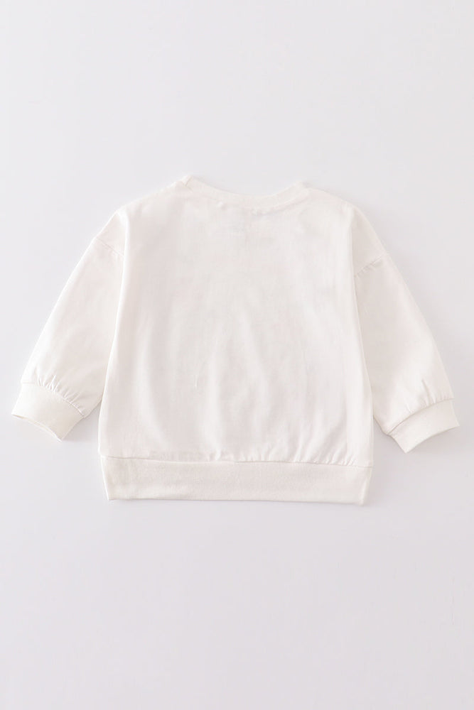 
                  
                    White happy halloween ghost sweatshirt
                  
                