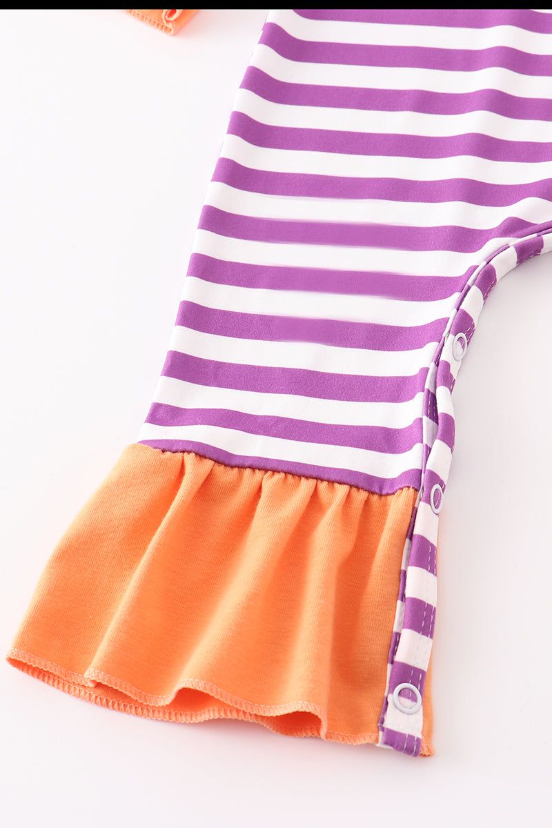 
                  
                    Stripe witches embroidery girl romper
                  
                