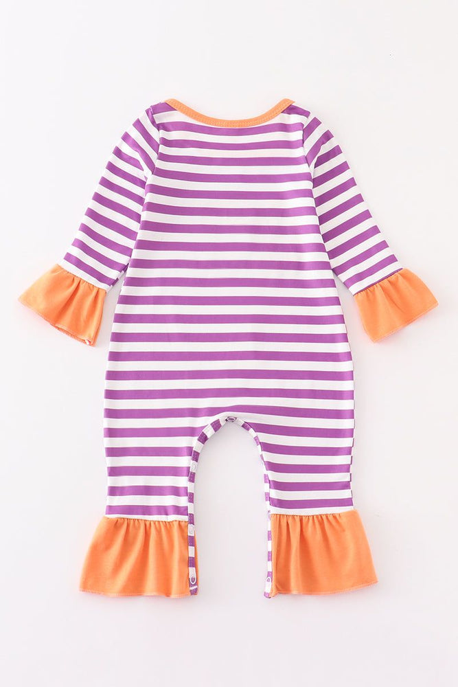 
                  
                    Stripe witches embroidery girl romper
                  
                