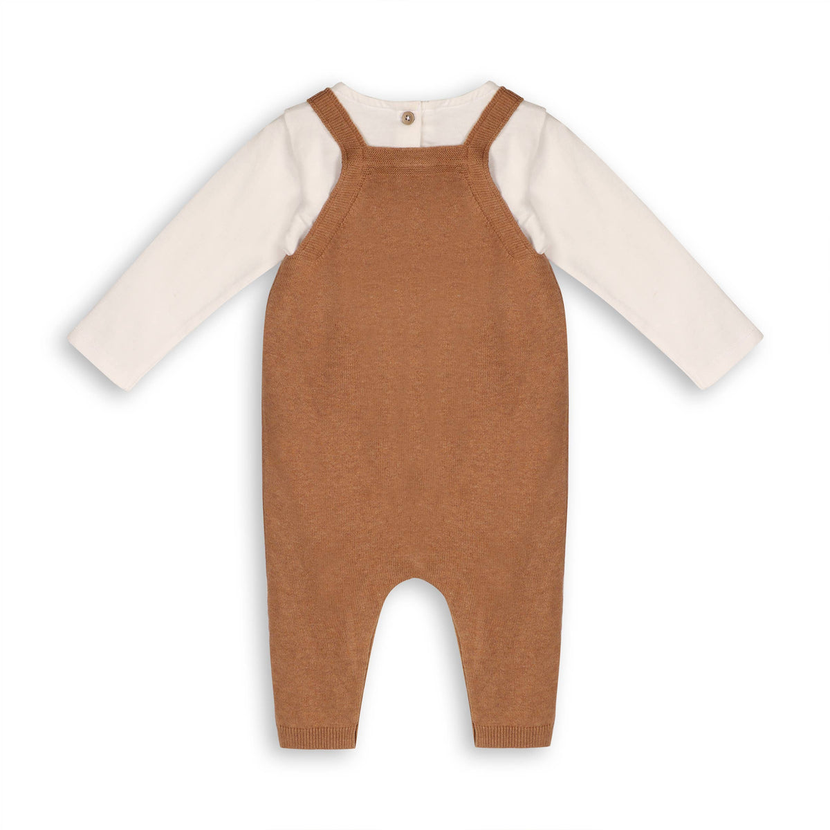 Bear Sweater Knit Baby Overall & Bodysuit Set (Organic)