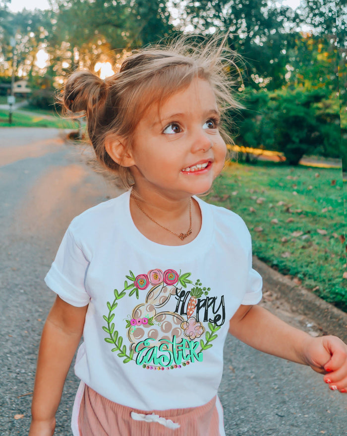 Happy Easter Bunny Wreath Toddler Tee