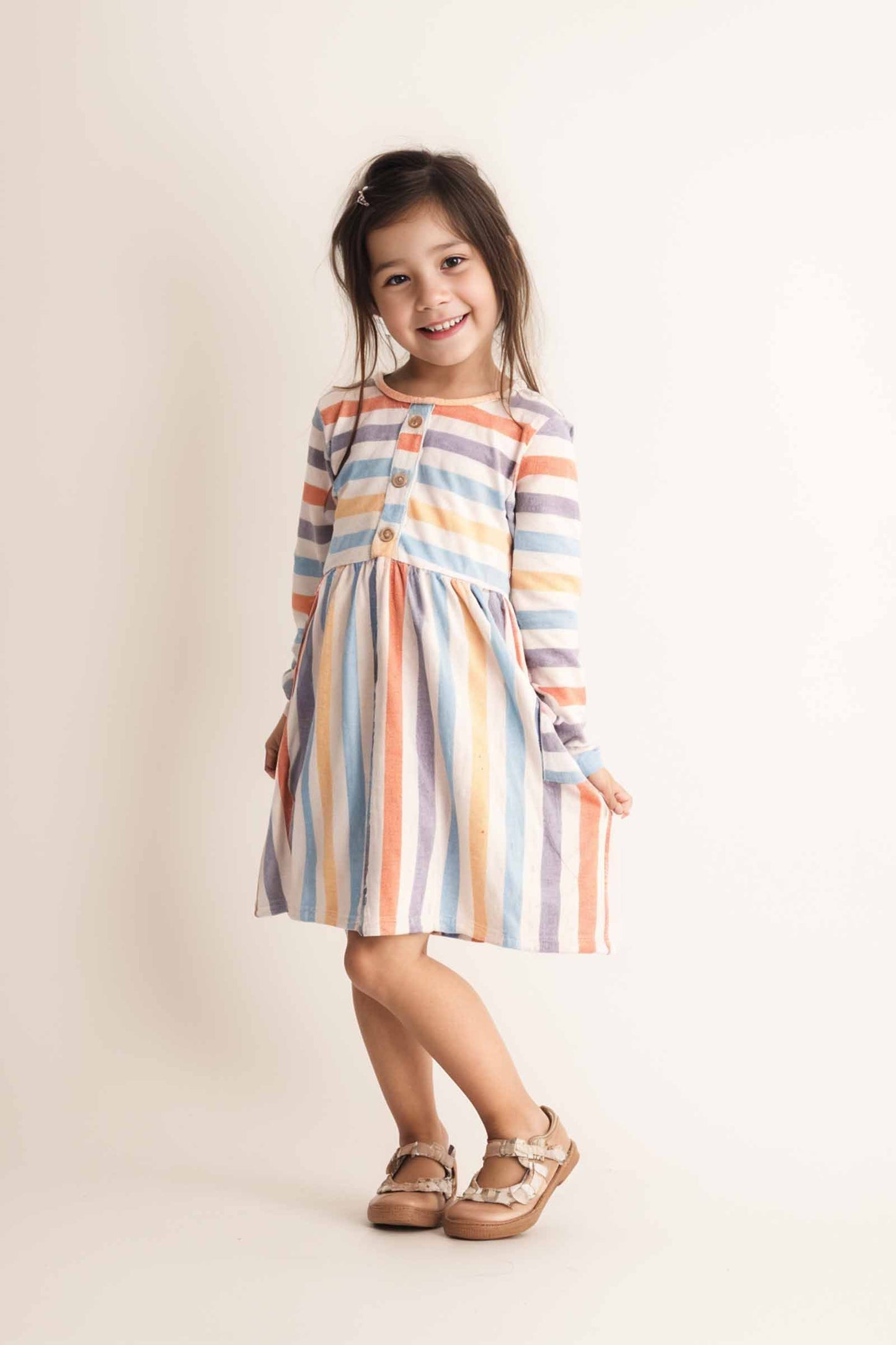 
                  
                    Multicolored stripe pocket dress
                  
                
