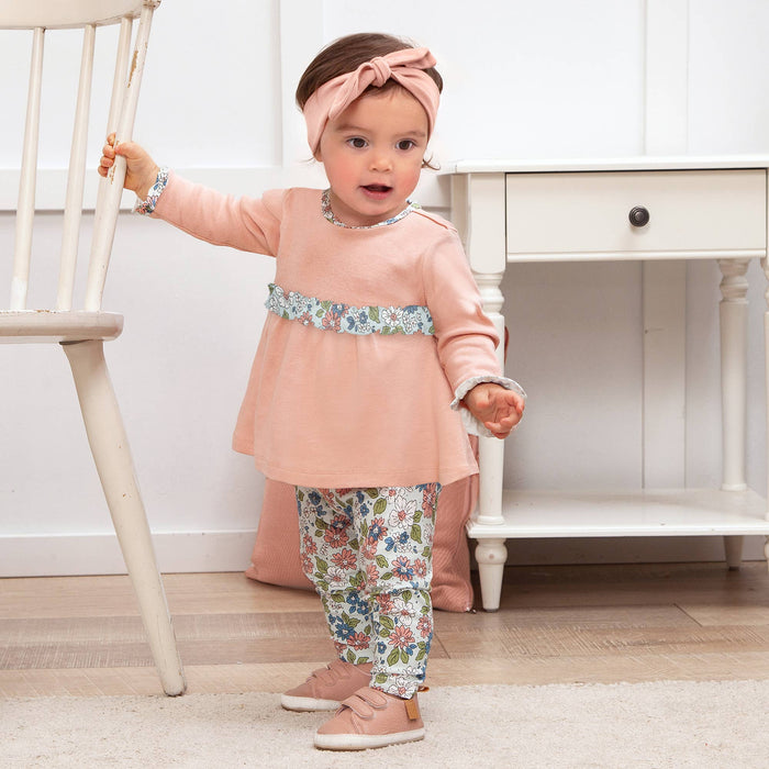 Baby Girl's Meadow Fields Bamboo Top & Leggings