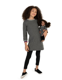 Kids Girl & Doll Sweatshirt Tunic Dress