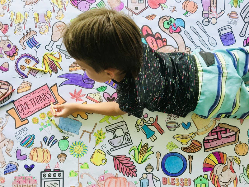 Thanksgiving Coloring Tablecloth