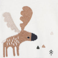 Moose Jacquard Knit Baby Pullover Sweater (Organic Cotton)