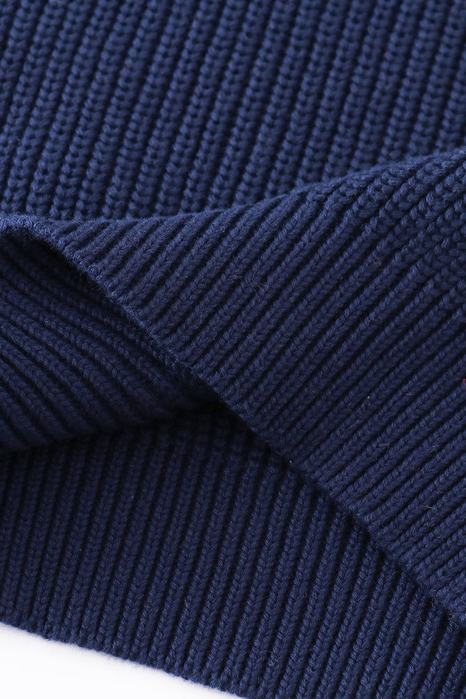
                  
                    Navy pullover sweater
                  
                