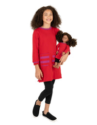 Kids Girl & Doll Sweatshirt Tunic Dress