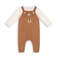 Bear Sweater Knit Baby Overall & Bodysuit Set (Organic)