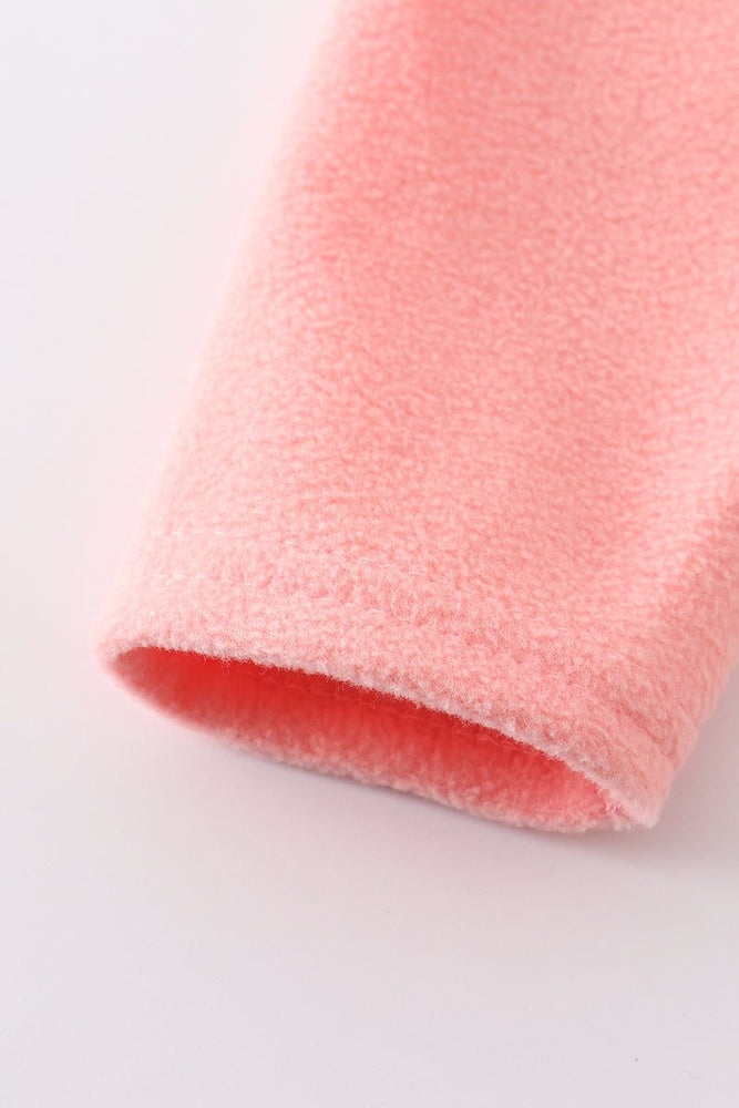 
                  
                    Premium Pink plaid patch fleece top
                  
                