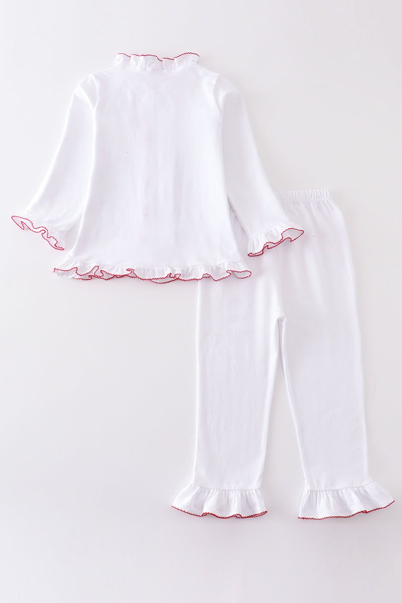 
                  
                    Premium White pocket girl pajamas set
                  
                