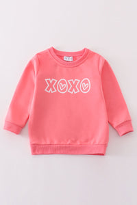 Premium pink valentine XOXO girl sweatshirt