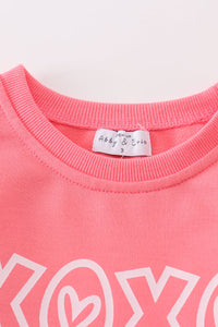 Premium pink valentine XOXO girl sweatshirt