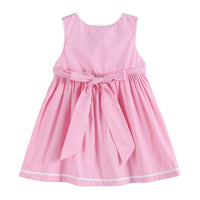 Pink Gingham Bunny Family Button Dress