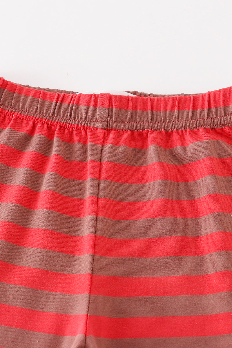 Platinum Red stripe ruffle pants