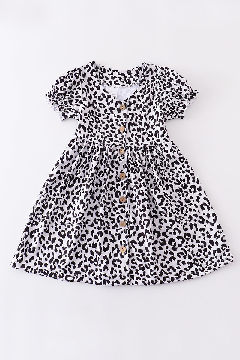 
                  
                    Black leopard print dress mommy & me
                  
                