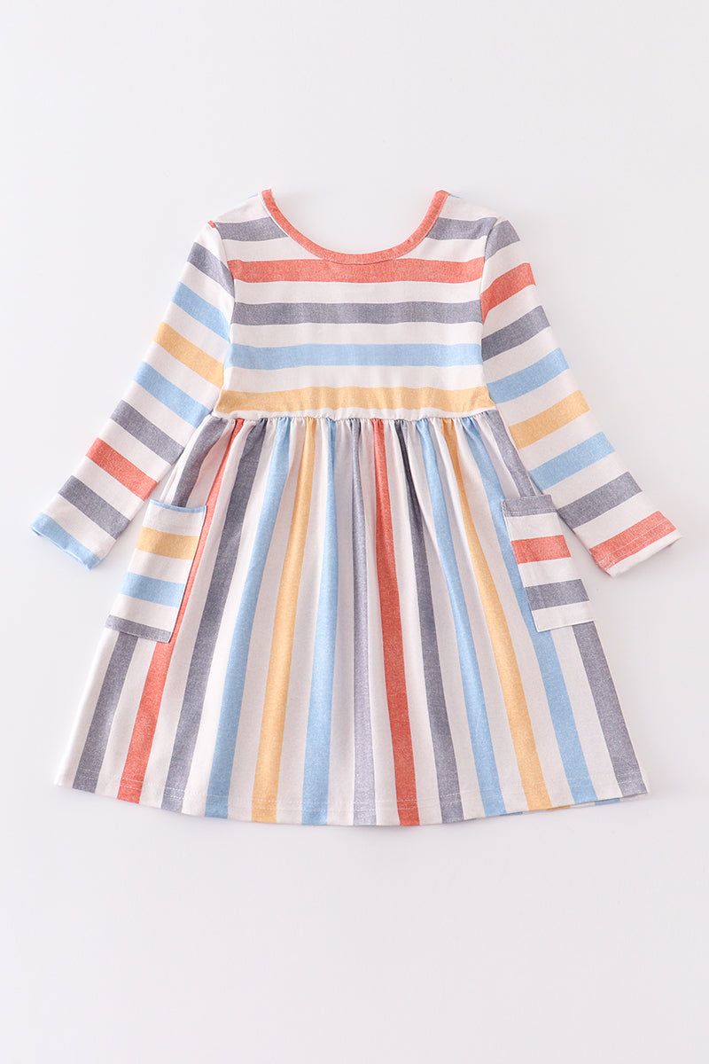
                  
                    Multicolored stripe pocket dress
                  
                