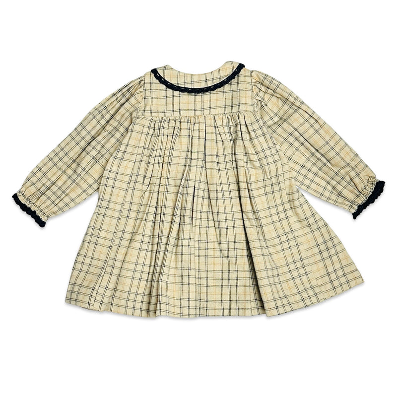 Hand Smocked Gingham Baby Dress (Organic Cotton)