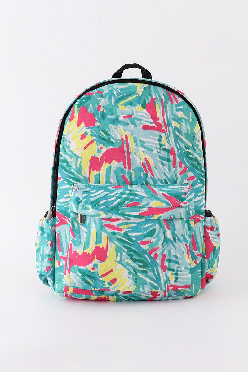 
                  
                    Green lily print backpack
                  
                