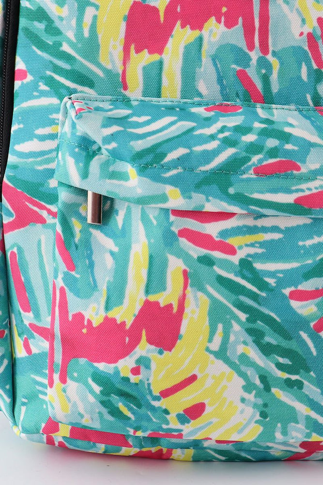 
                  
                    Green lily print backpack
                  
                