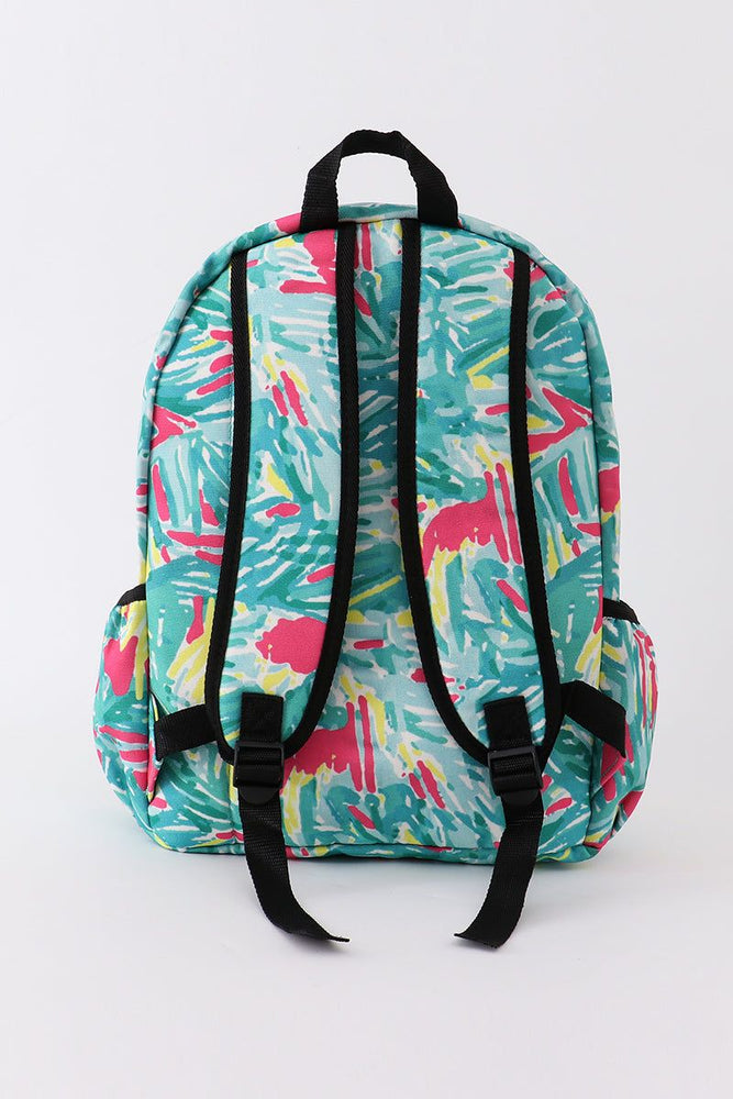 
                  
                    Green lily print backpack
                  
                