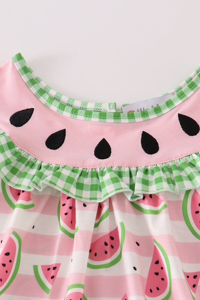 Watermelon embroidery dress